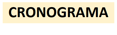 Cuadro de texto: CRONOGRAMA